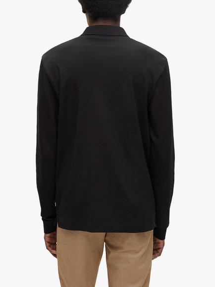 Hugo Boss Pado Long Sleeve Polo Top - view 2, Black