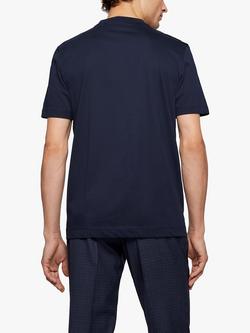 BOSS Regular Fit Cotton T-Shirt, Dark Blue - view 2, Dark Blue