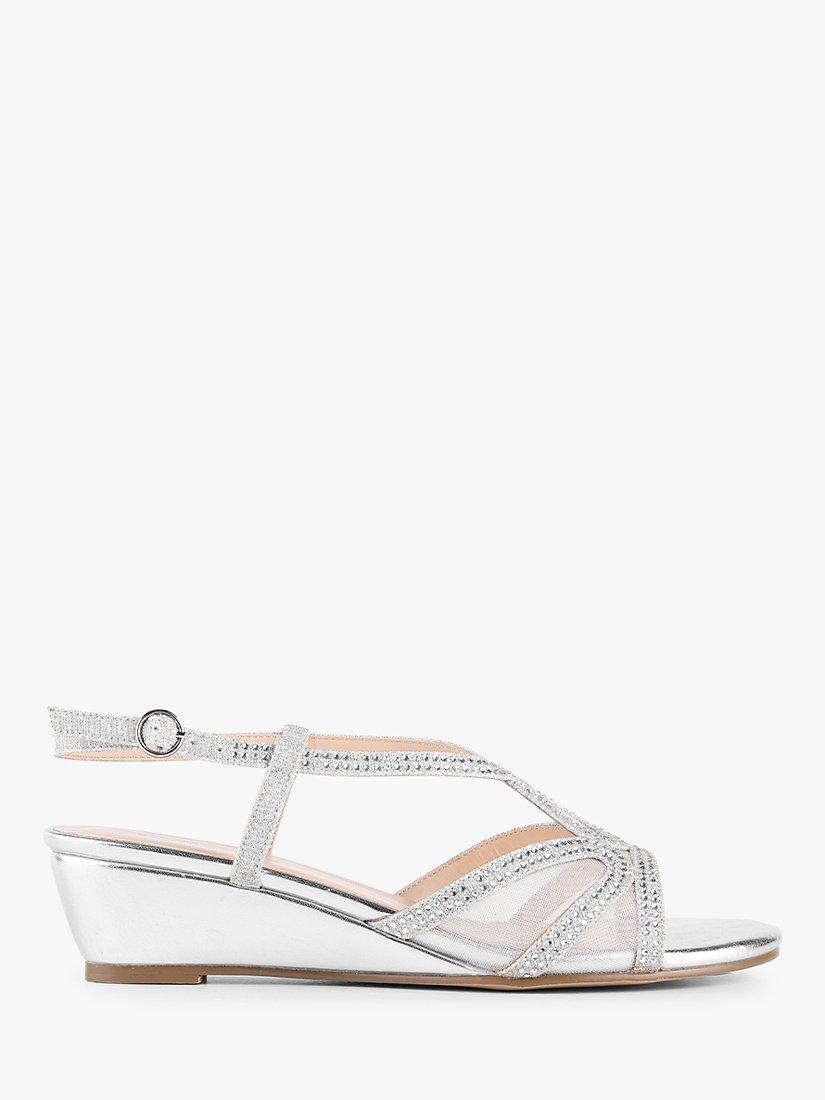 Silver wedge flip flops clearance