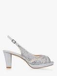 Paradox London Linda Glitter Low Platform Slingback Sandals