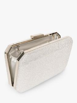 Paradox London Dulcie Box Clutch Bag - view 2, Silver