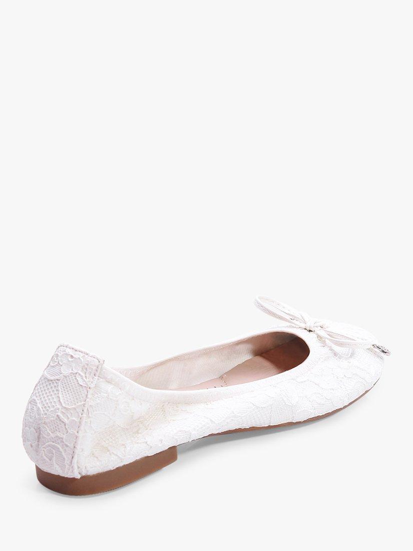 Paradox London Xeelia Lace Ballet Pumps, Ivory, 3