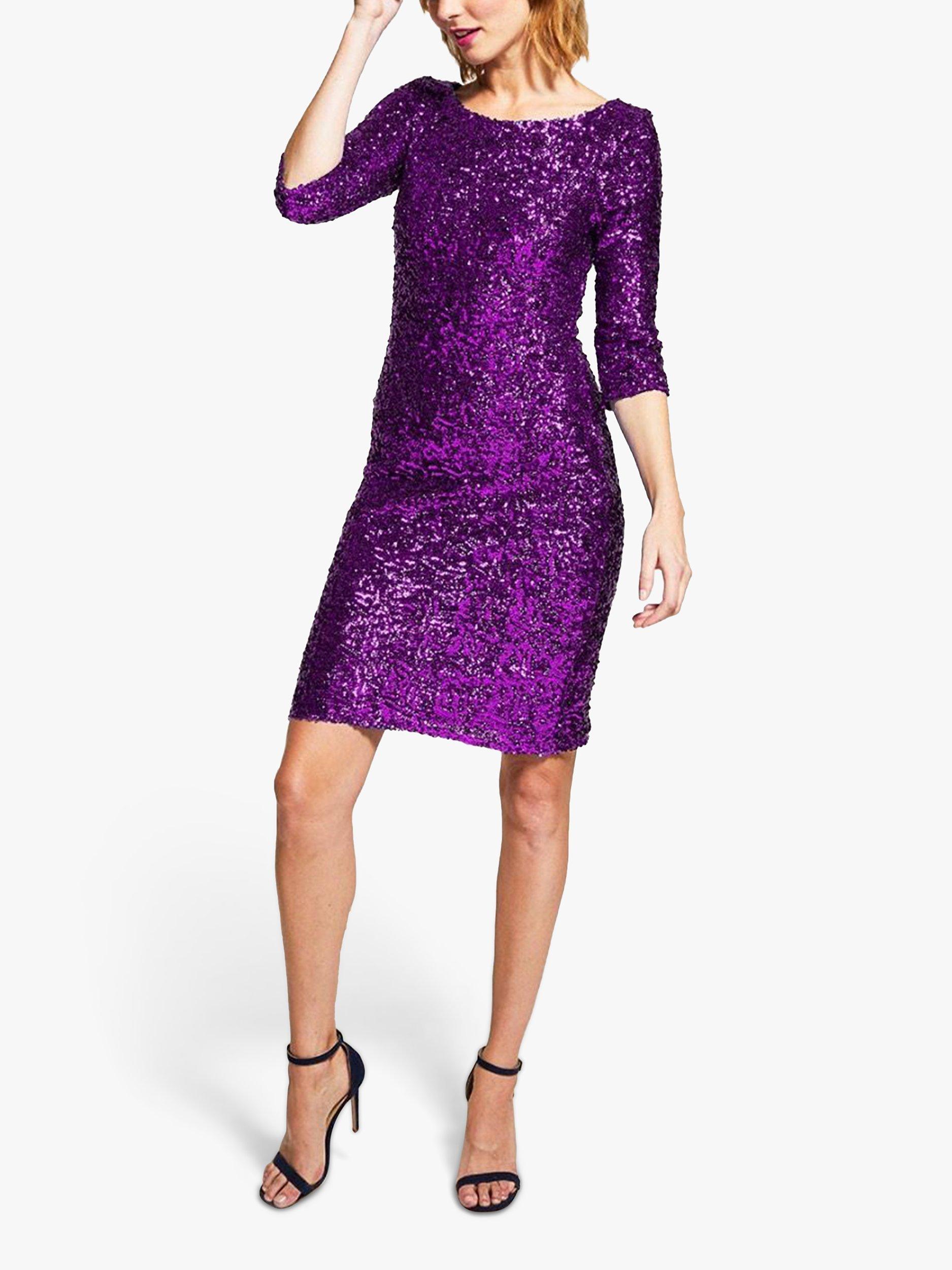 HotSquash Sequin Embellished Dress Purple
