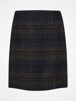 Celtic & Co. Wool Mini Skirt, Navy/Charcoal - view 2, Navy/Charcoal