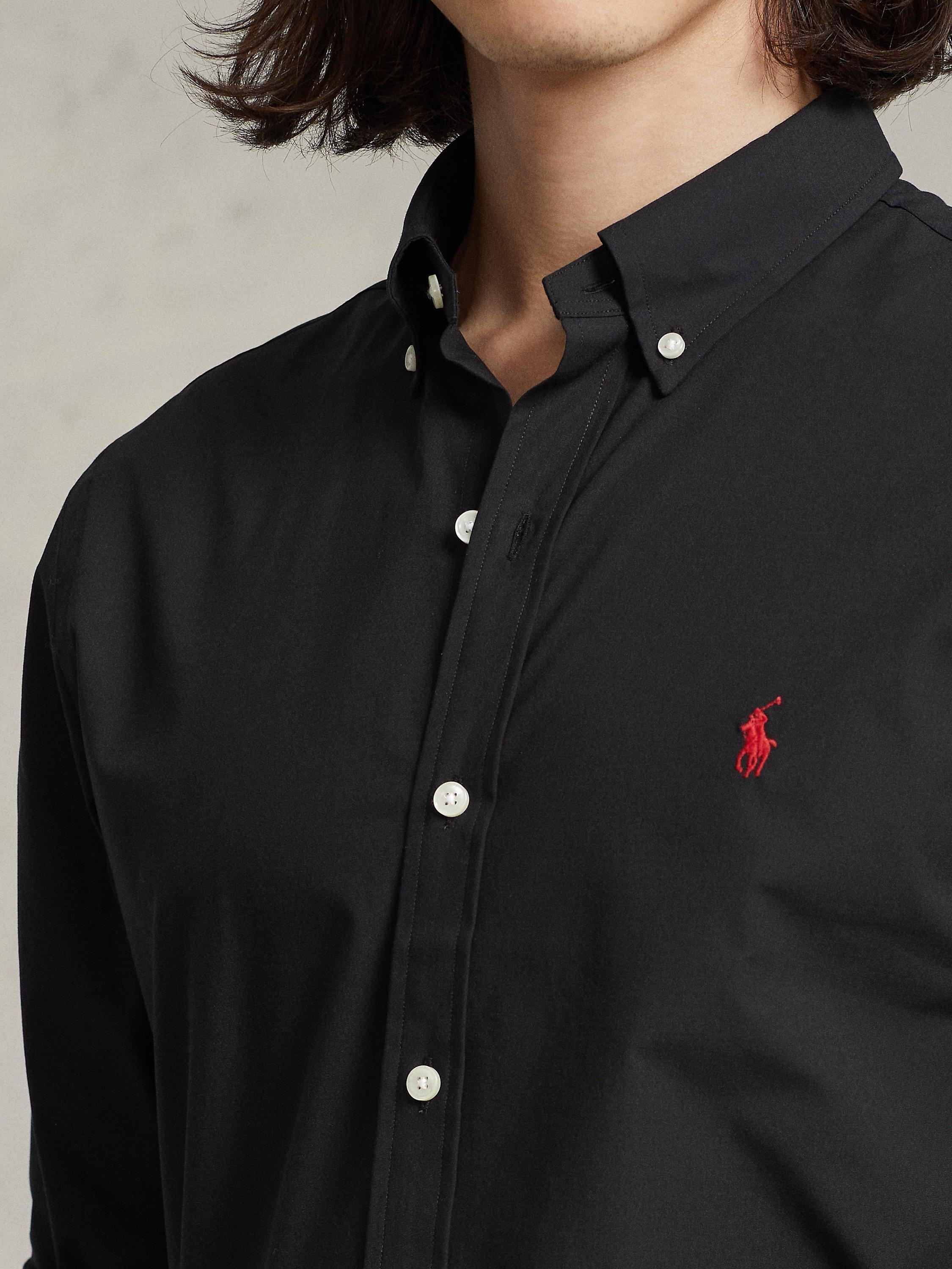 Polo Ralph Lauren Slim Fit Stretch Poplin Shirt Black
