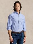 Polo Ralph Lauren Custom Fit Checked Stretch Poplin Shirt, Blue