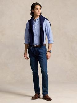 Polo Ralph Lauren Custom Fit Checked Stretch Poplin Shirt, Blue - view 2, Blue