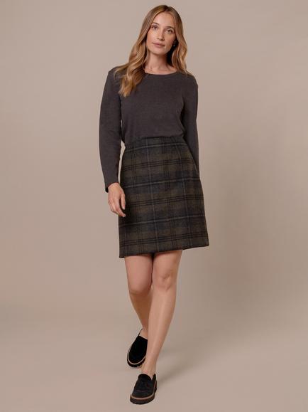 Celtic & Co. Check Wool Pencil Skirt, Cairngorn Heath, Cairngorn Heath