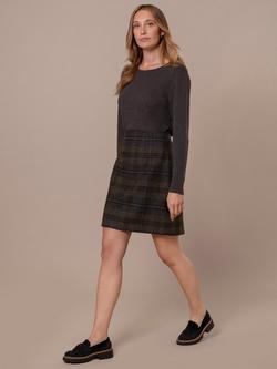 Celtic & Co. Check Wool Pencil Skirt, Cairngorn Heath - view 2, Cairngorn Heath