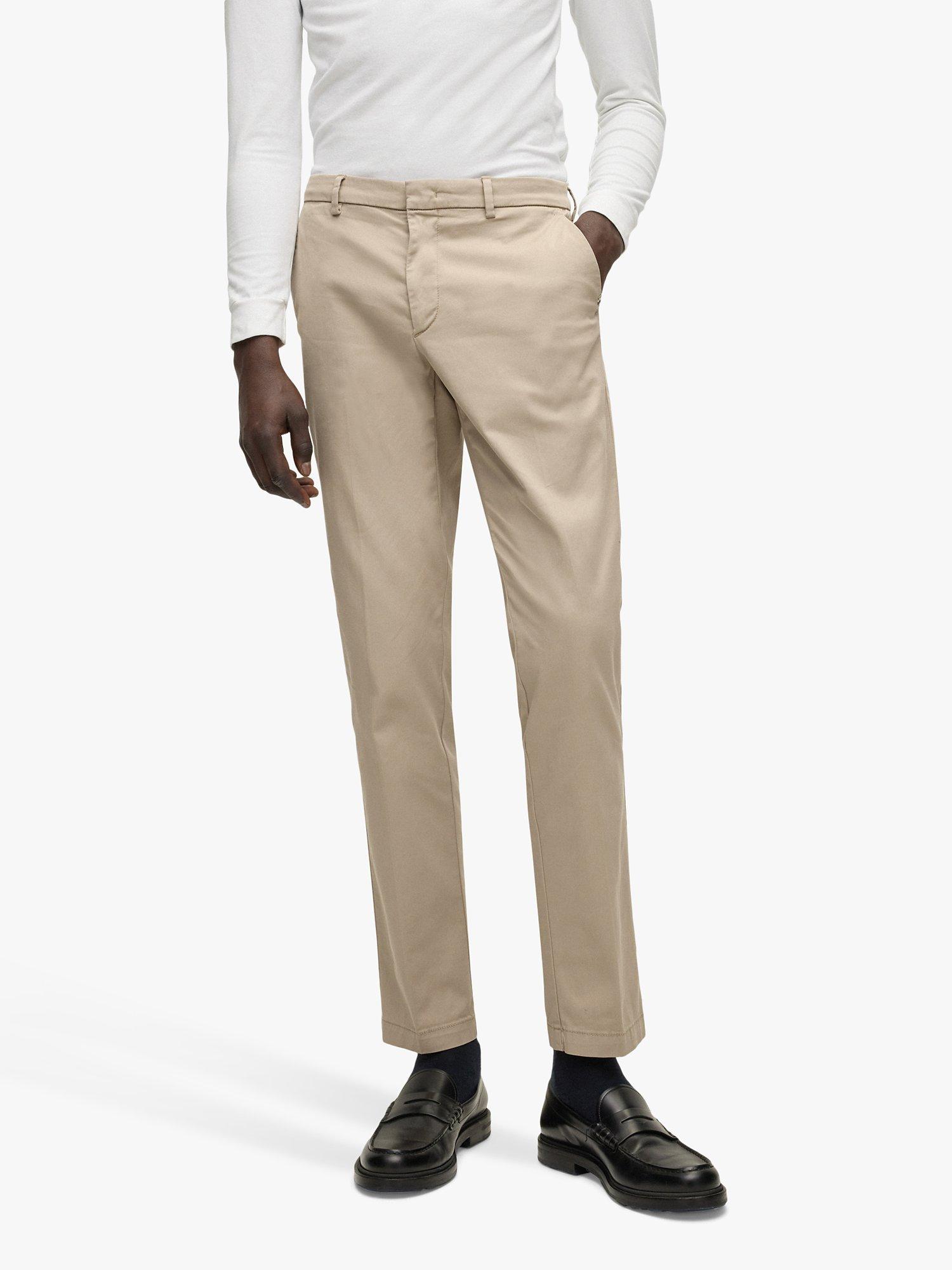 BOSS Kaito Slim Fit Trousers, Open Beige