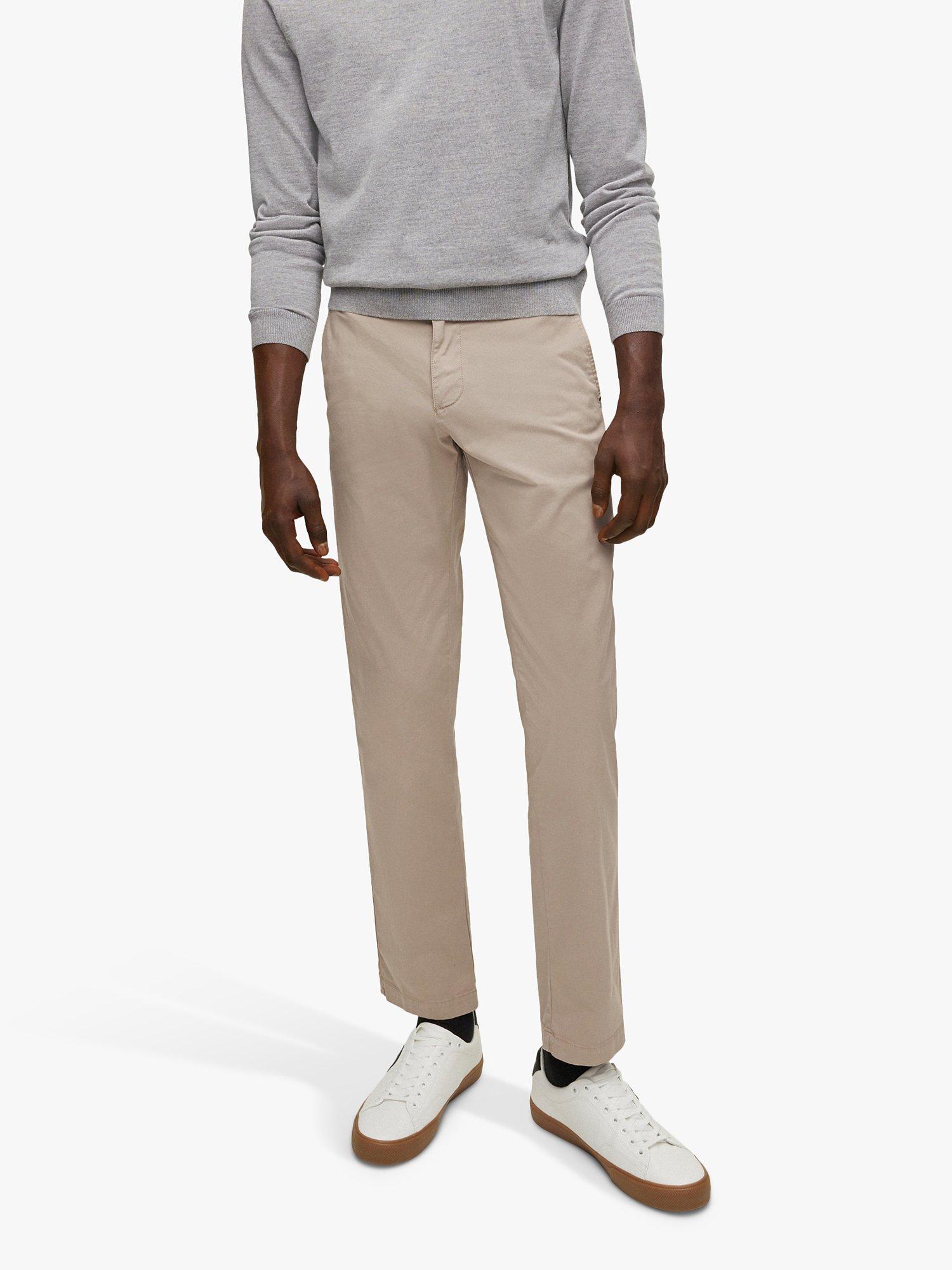 HUGO BOSS Crigan 3 Straight Leg Trousers, Open Beige