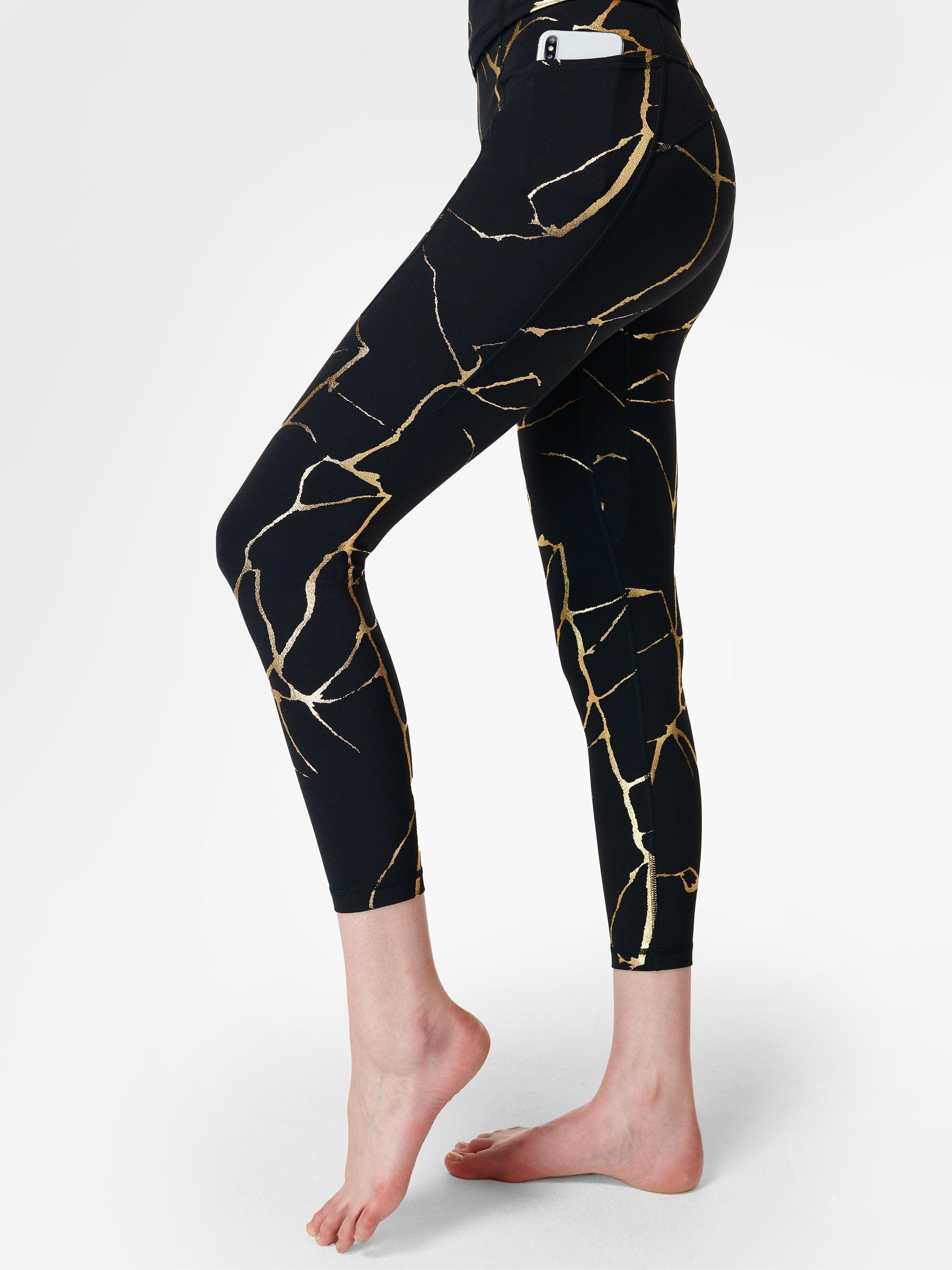 Sweaty Betty Super Soft 7/8 Leggings, Black Wabi Sabi