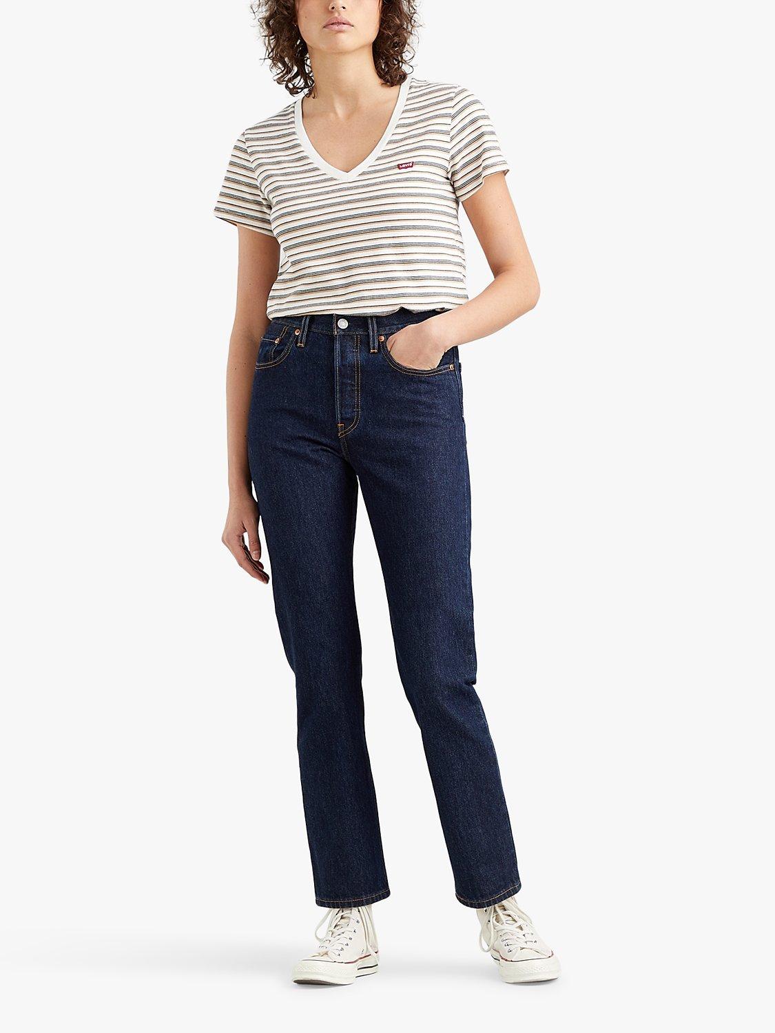 Levi's The Perfect Logo V-Neck Stripe T-Shirt