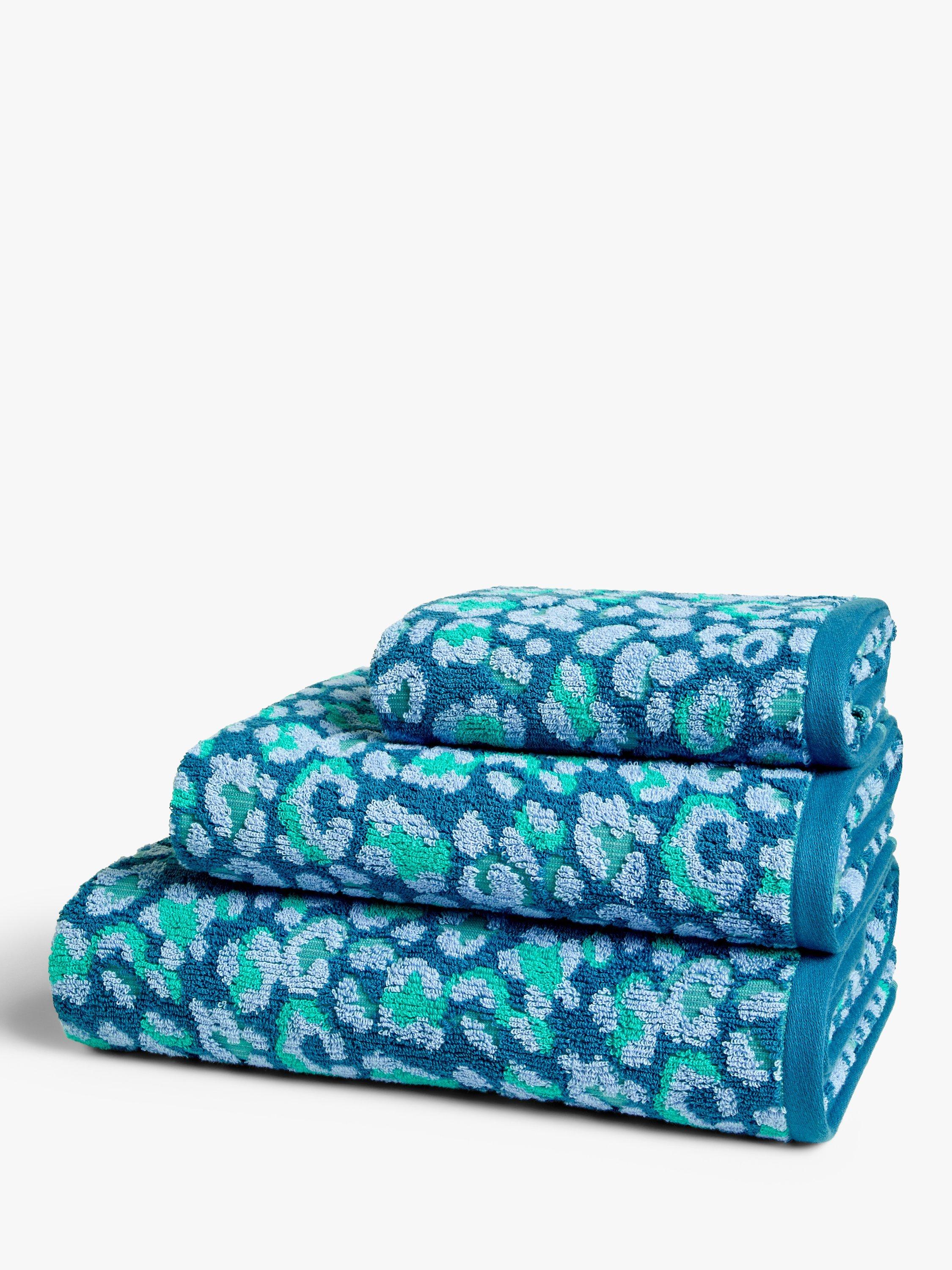 John Lewis + Matthew Williamson Leopard Towels, Blue