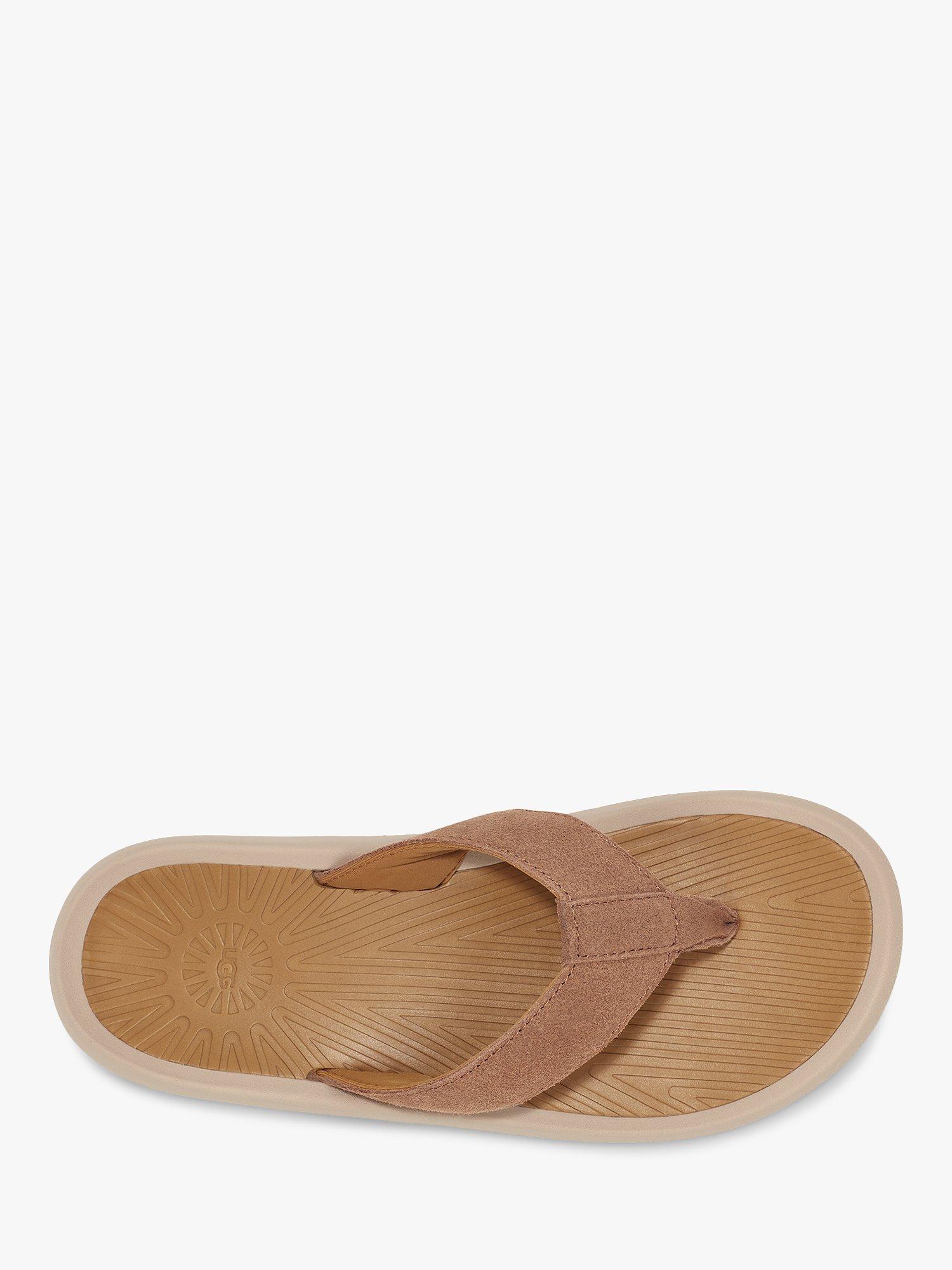 UGG Brookside Canvas Flip-Flops, Brown, 7