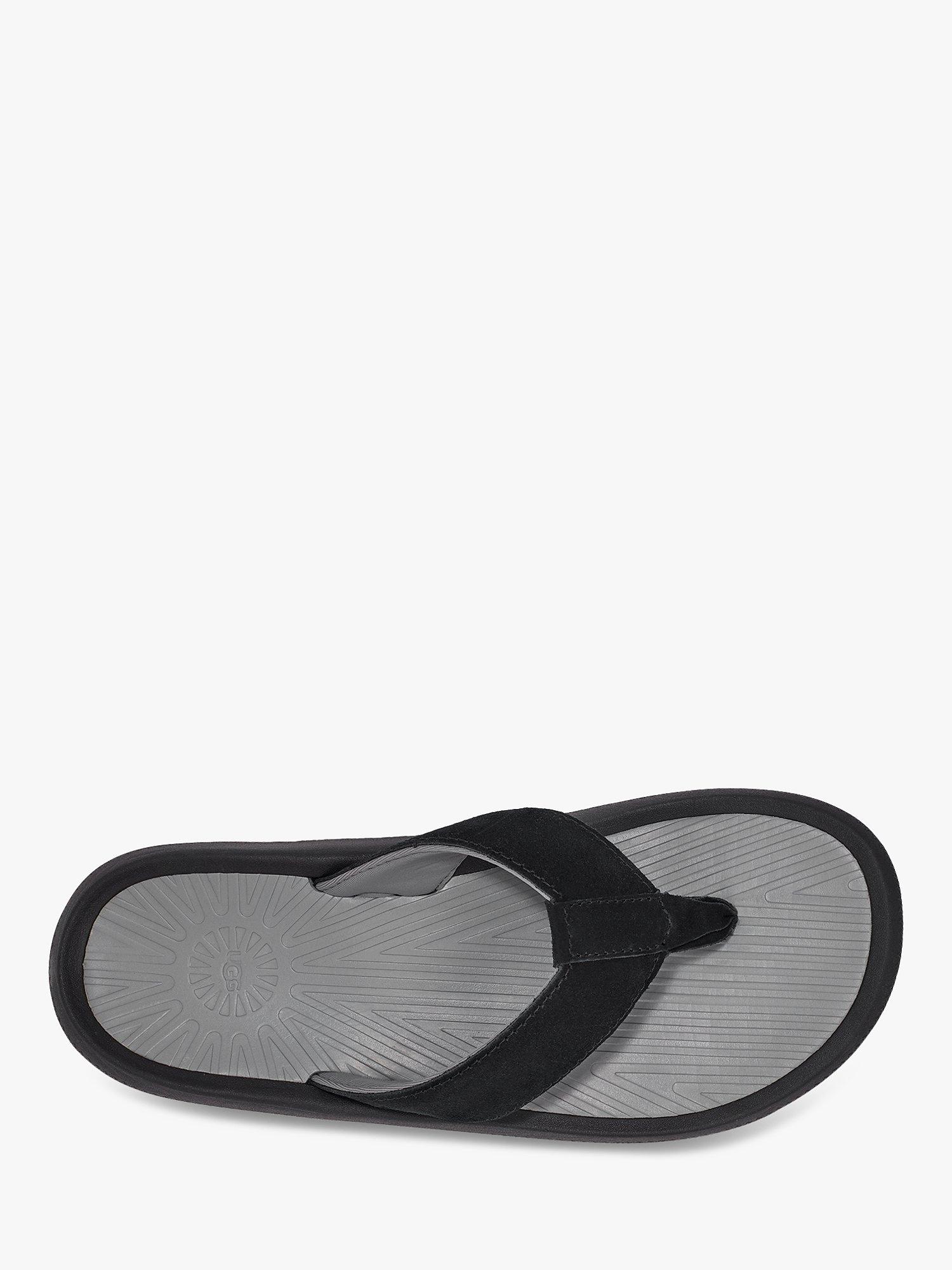 UGG Brookside Canvas Flip-Flops, Black, 7