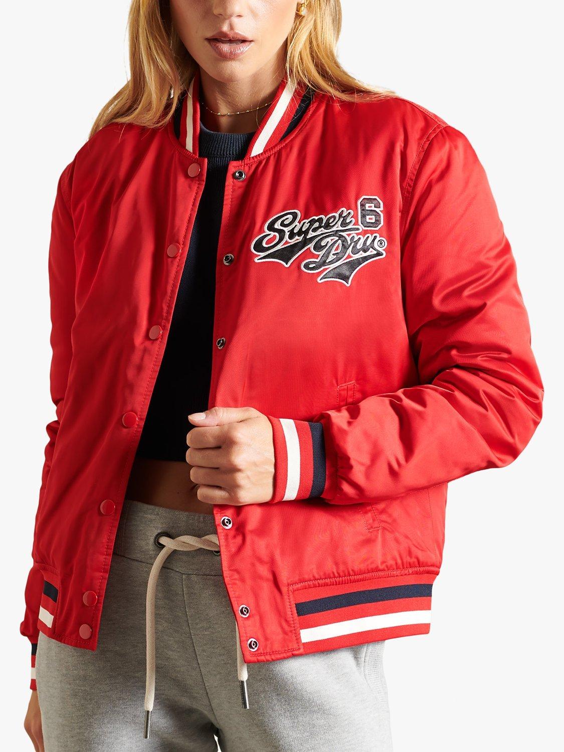 Superdry Original & Vintage Varsity Bomber Jacket, Campus Red
