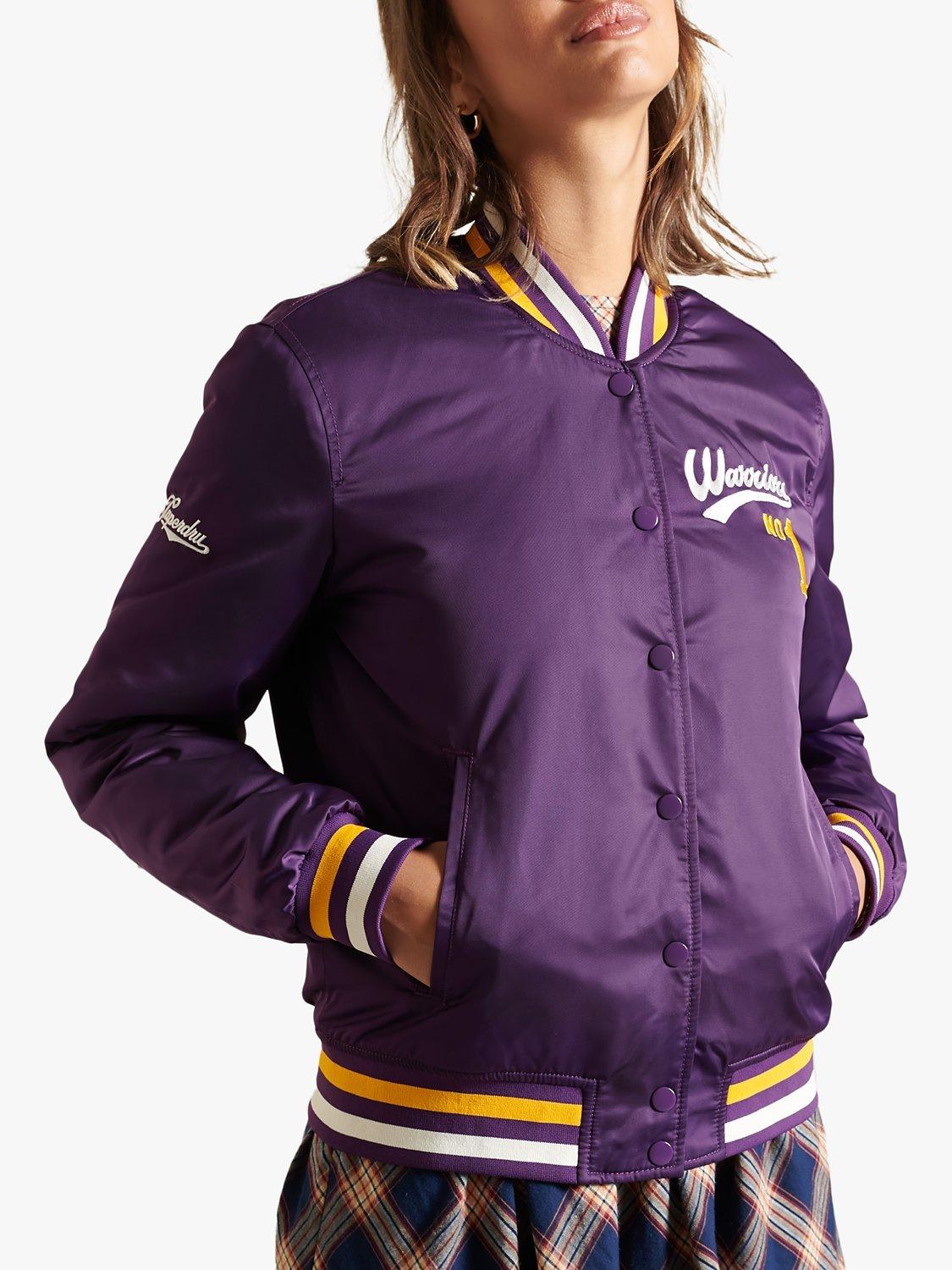 Superdry Original & Vintage Varsity Bomber Jacket, Regal Purple