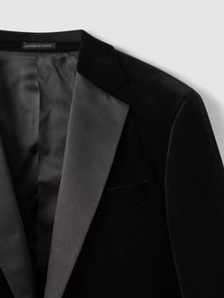 Reiss Ace Velvet Dinner Suit Jacket - view 2, Black