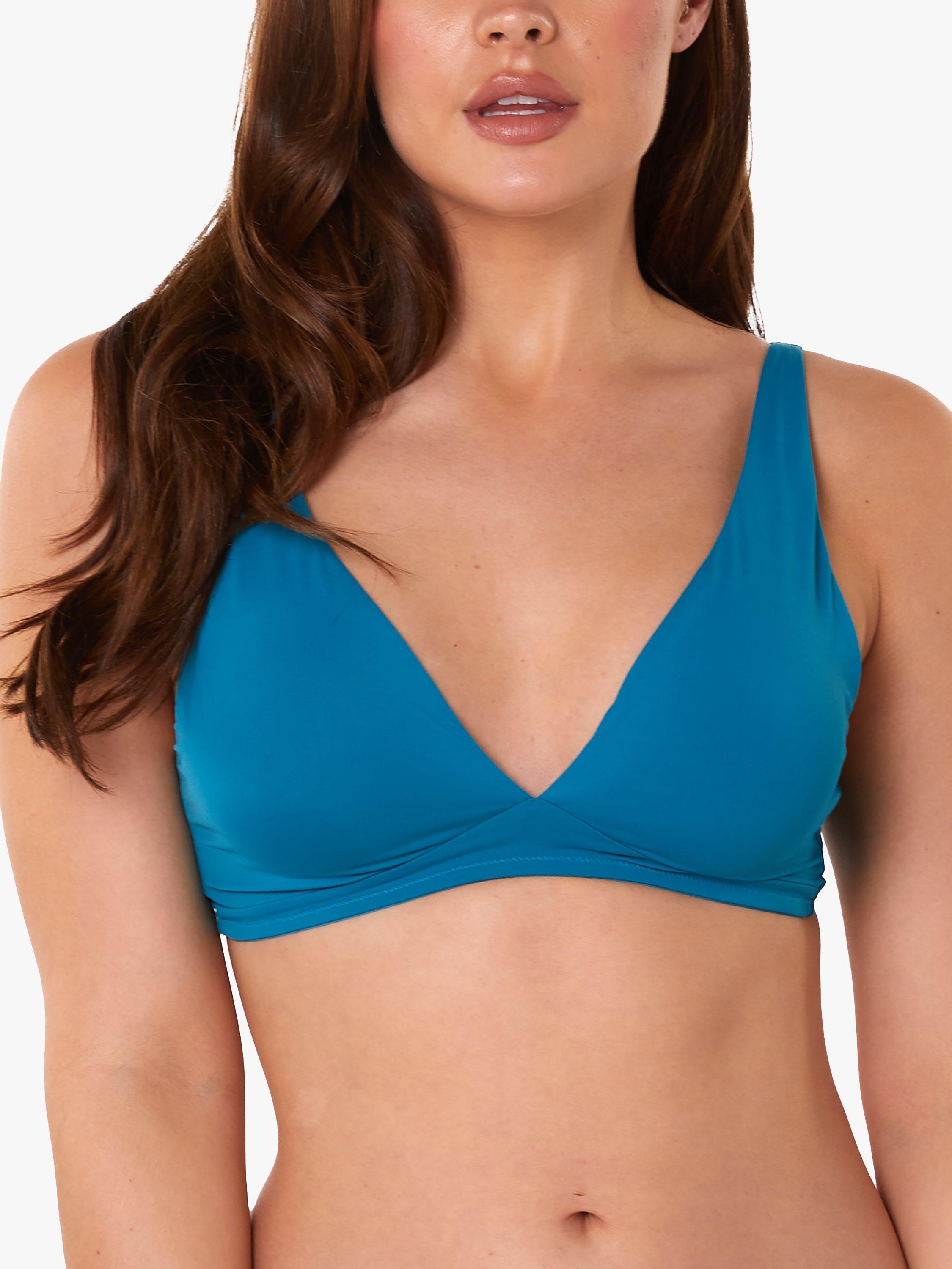 Deja Day Second Skin Eco Microfibre Triangle Bra, Teal