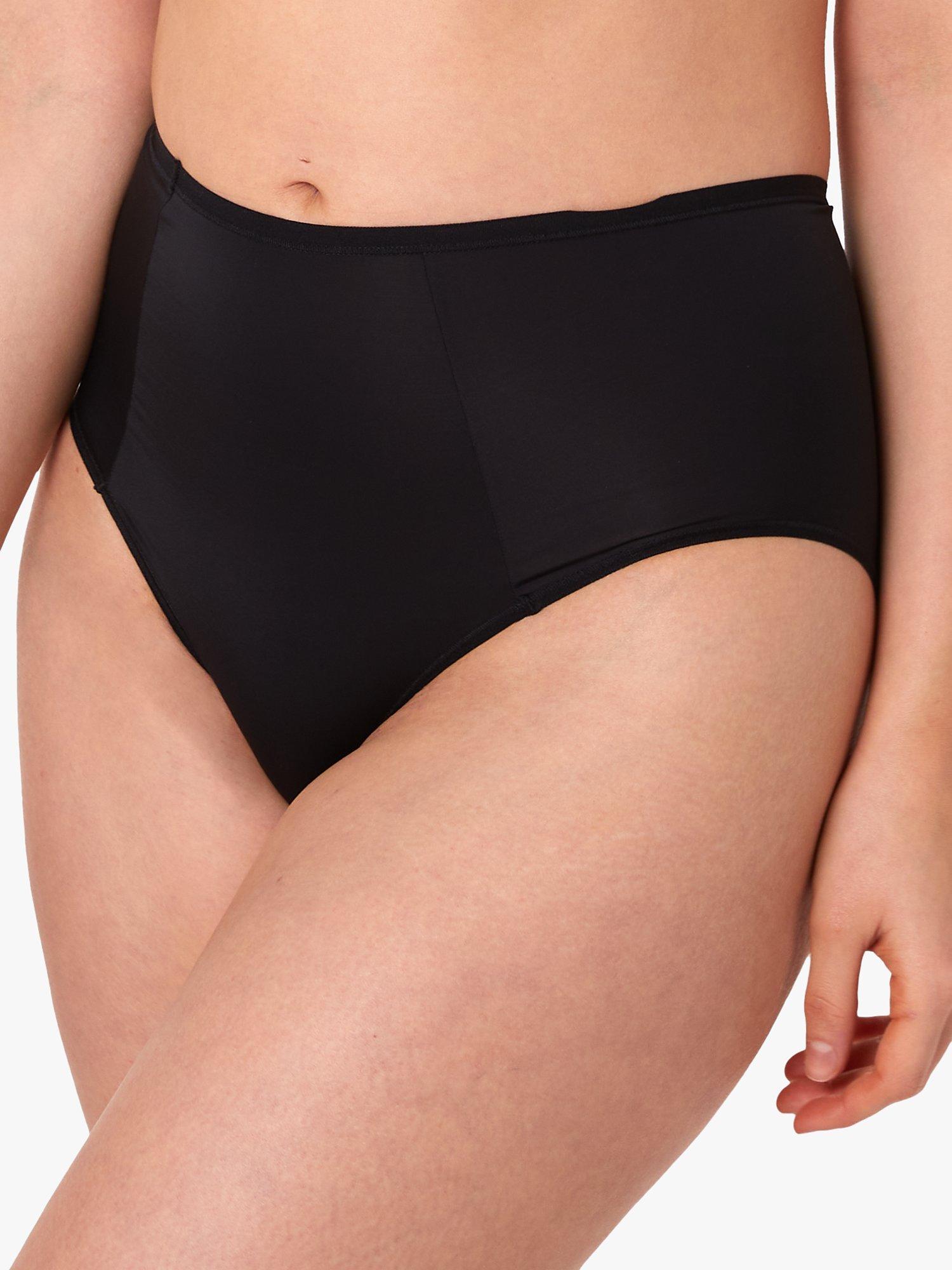 Deja Day Second Skin Eco No-VPL High Waist Knickers, Black
