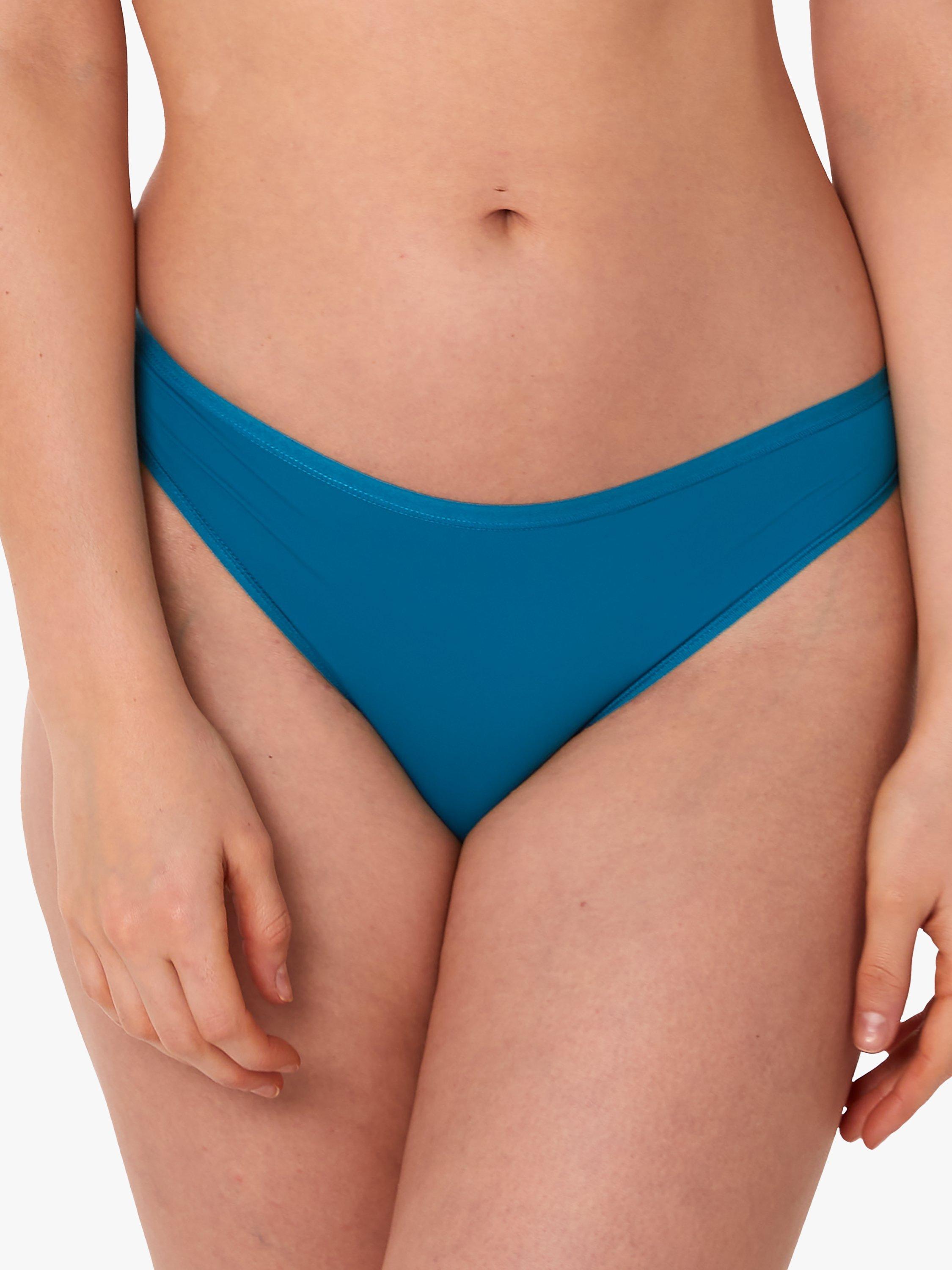 Deja Day Second Skin Eco No-VPL Bikini Knickers, Teal