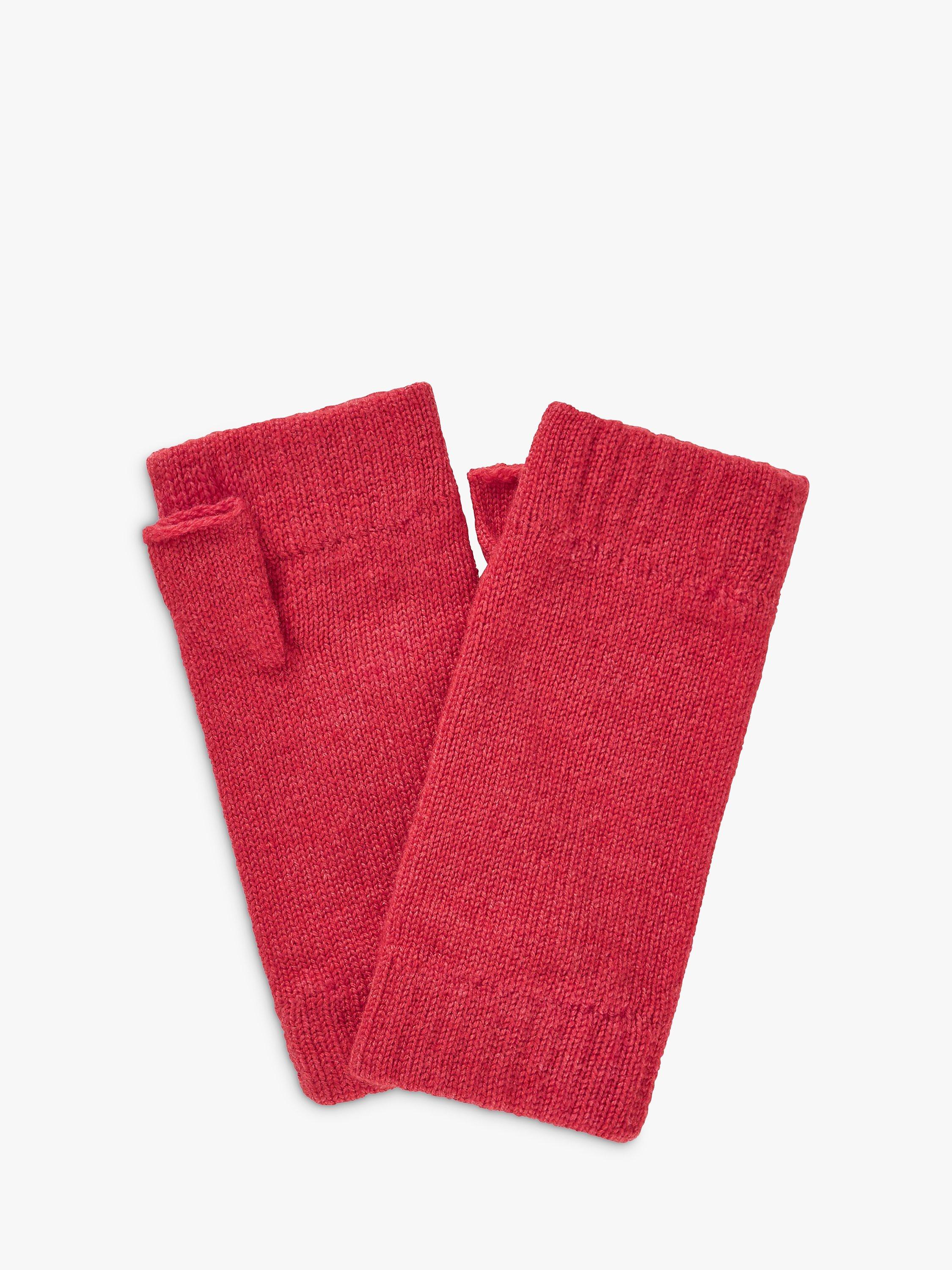 Brora Cashmere Wristwarmers, Geranium, One Size