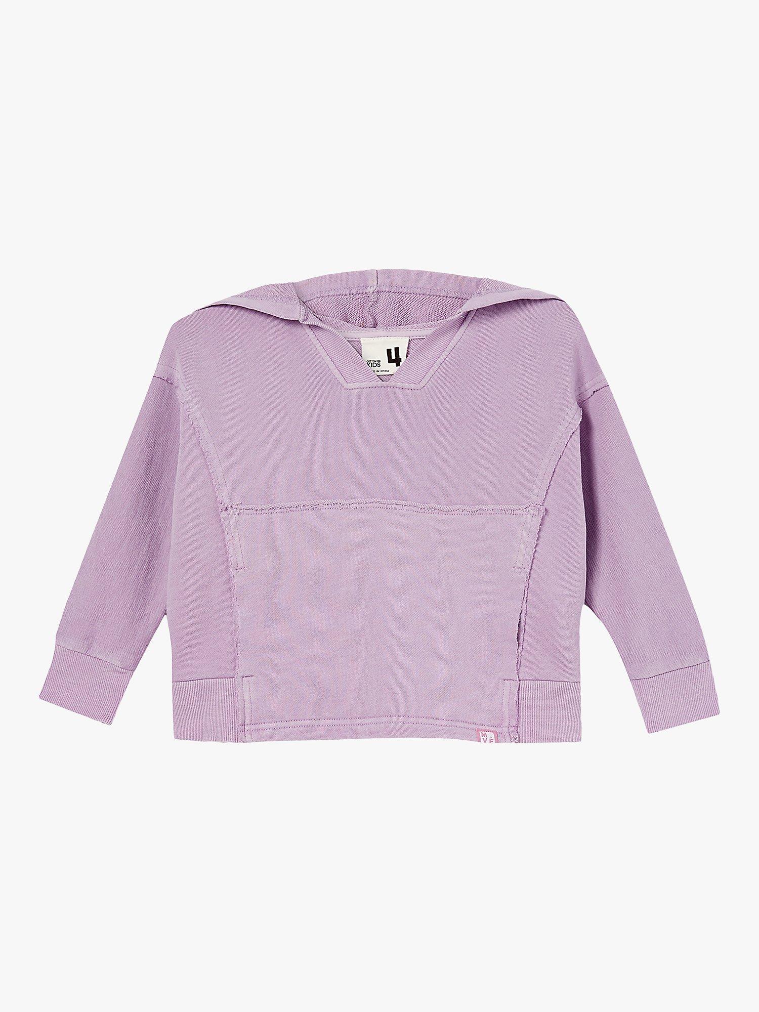 Cotton On Kids' Cropped Hoodie, Lilac, 4 years