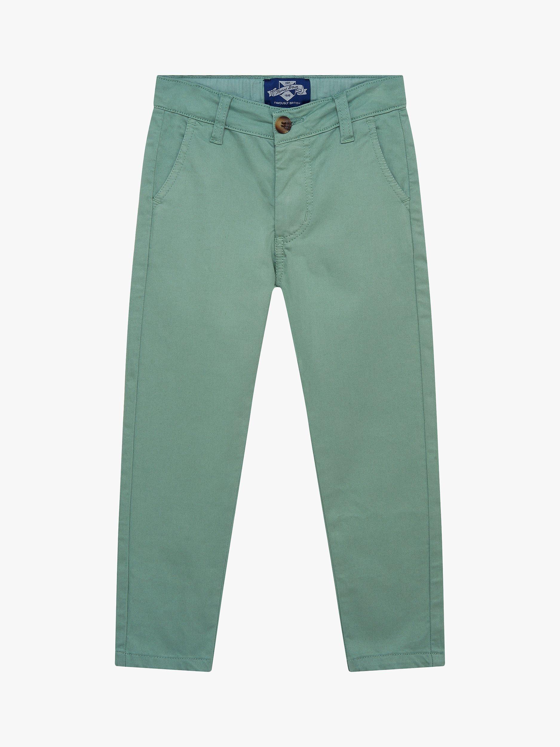 Product image 1 of 5, which shows Trotters Kids' Jacob Trousers, Sage, 2 years