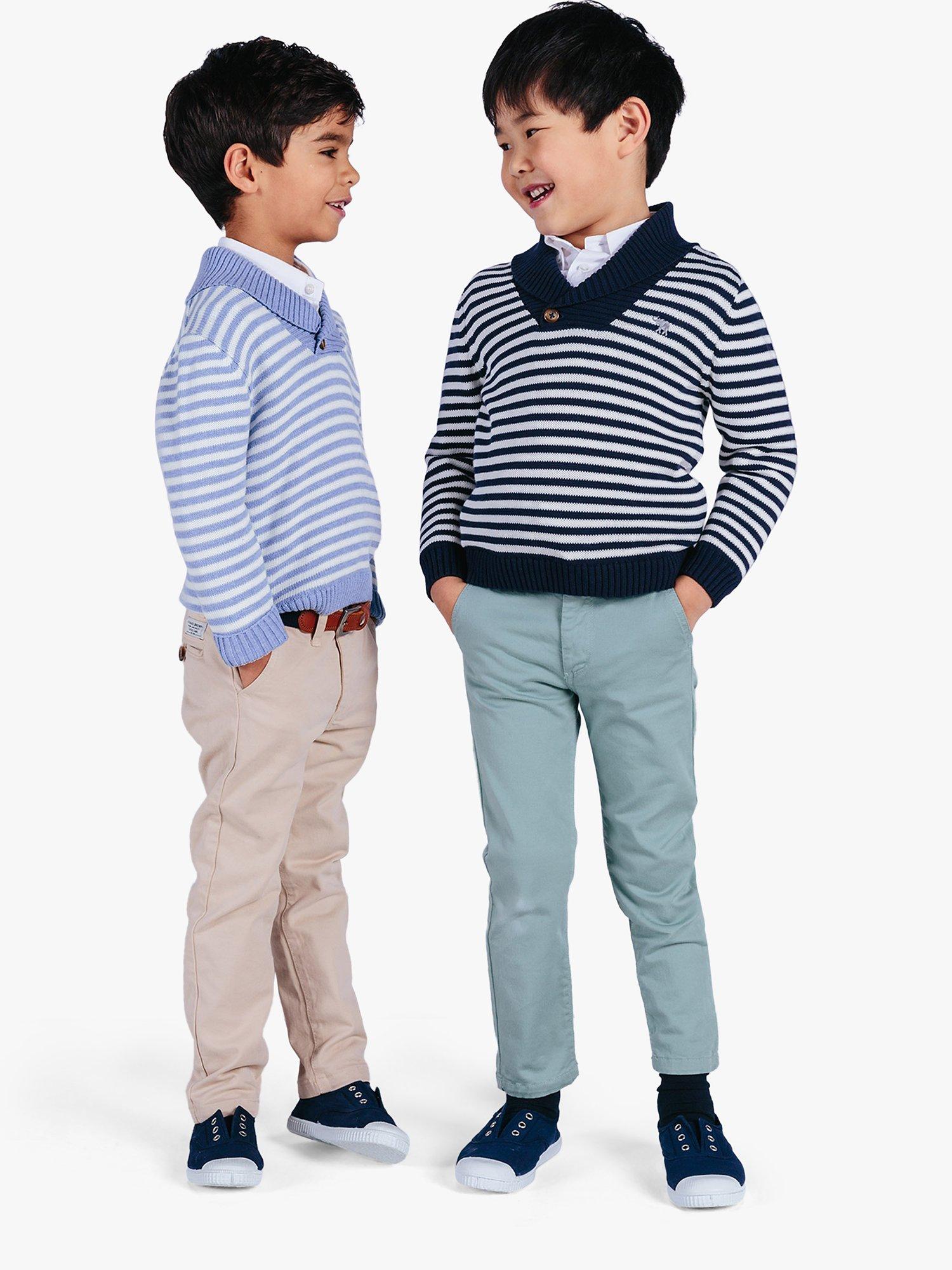 Product image 4 of 5, which shows Trotters Kids' Jacob Trousers, Sage, 2 years