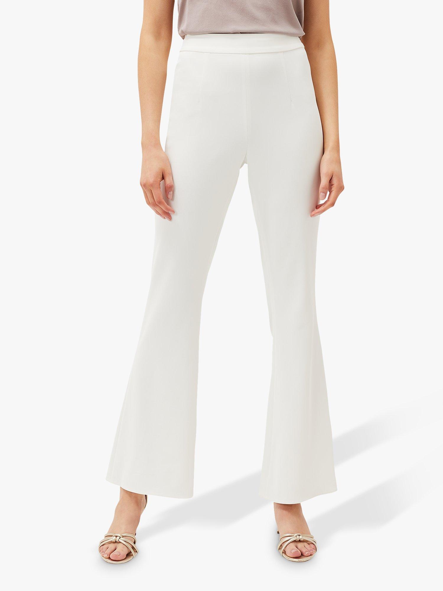 Phase Eight Solange Flared Suit Trousers, Ivory, 10