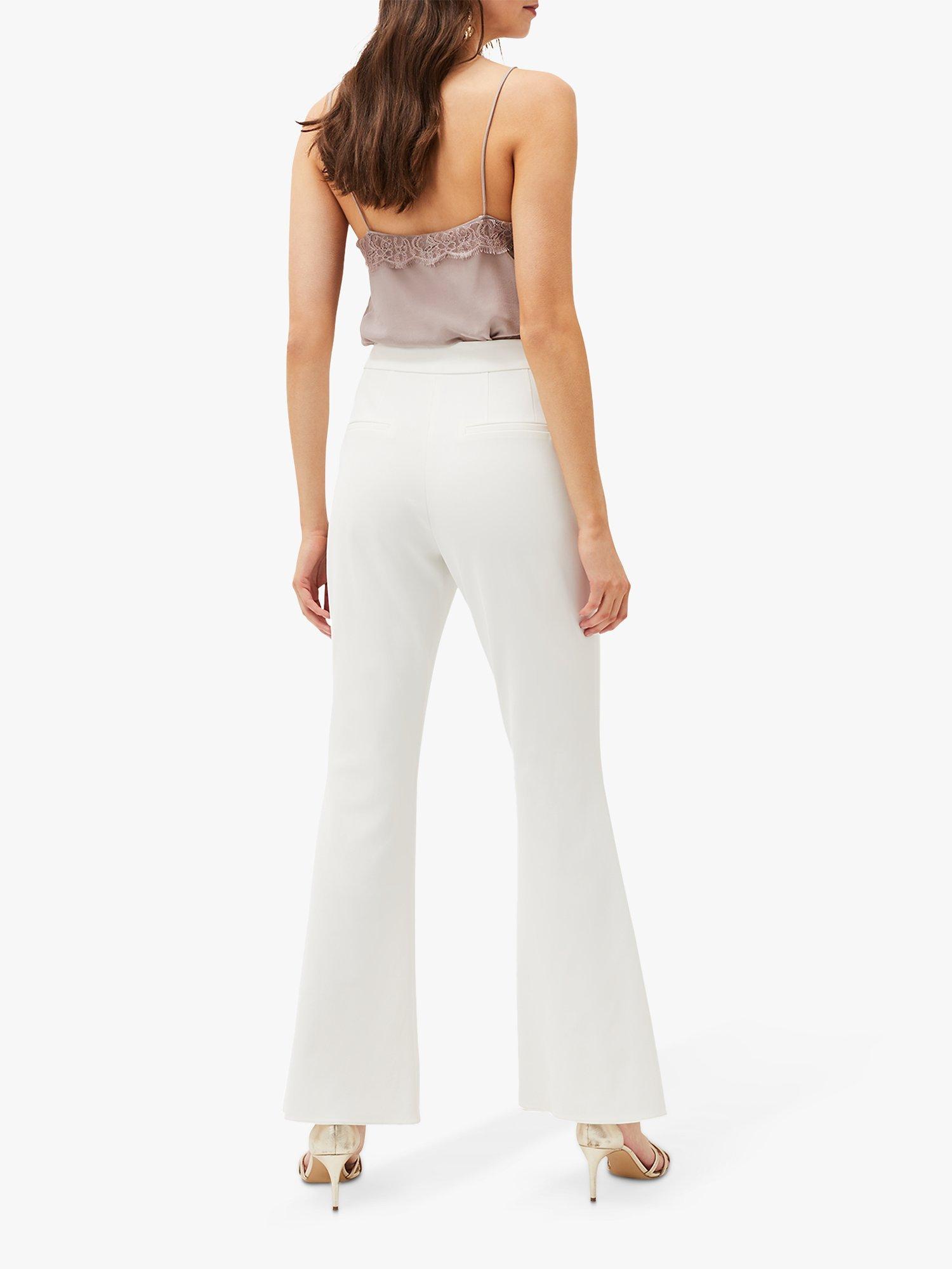 Phase Eight Solange Flared Suit Trousers, Ivory, 10