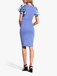 HotSquash Ponte Jersey Floral Knee Length Dress, Wildblue/Navy