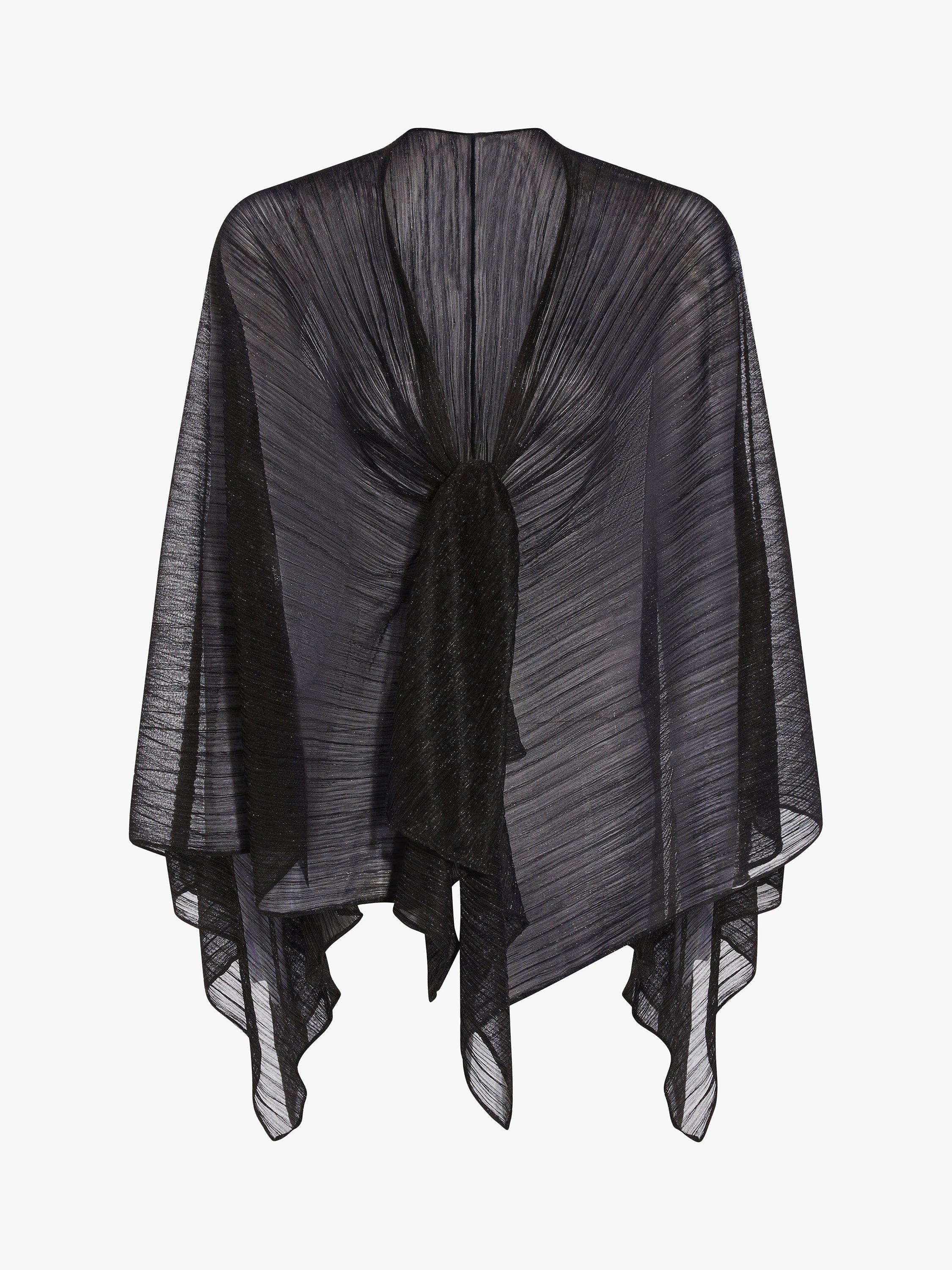 Product image 5 of 5, which shows Adrianna Papell Metallic Mesh Wrap, Black, One Size