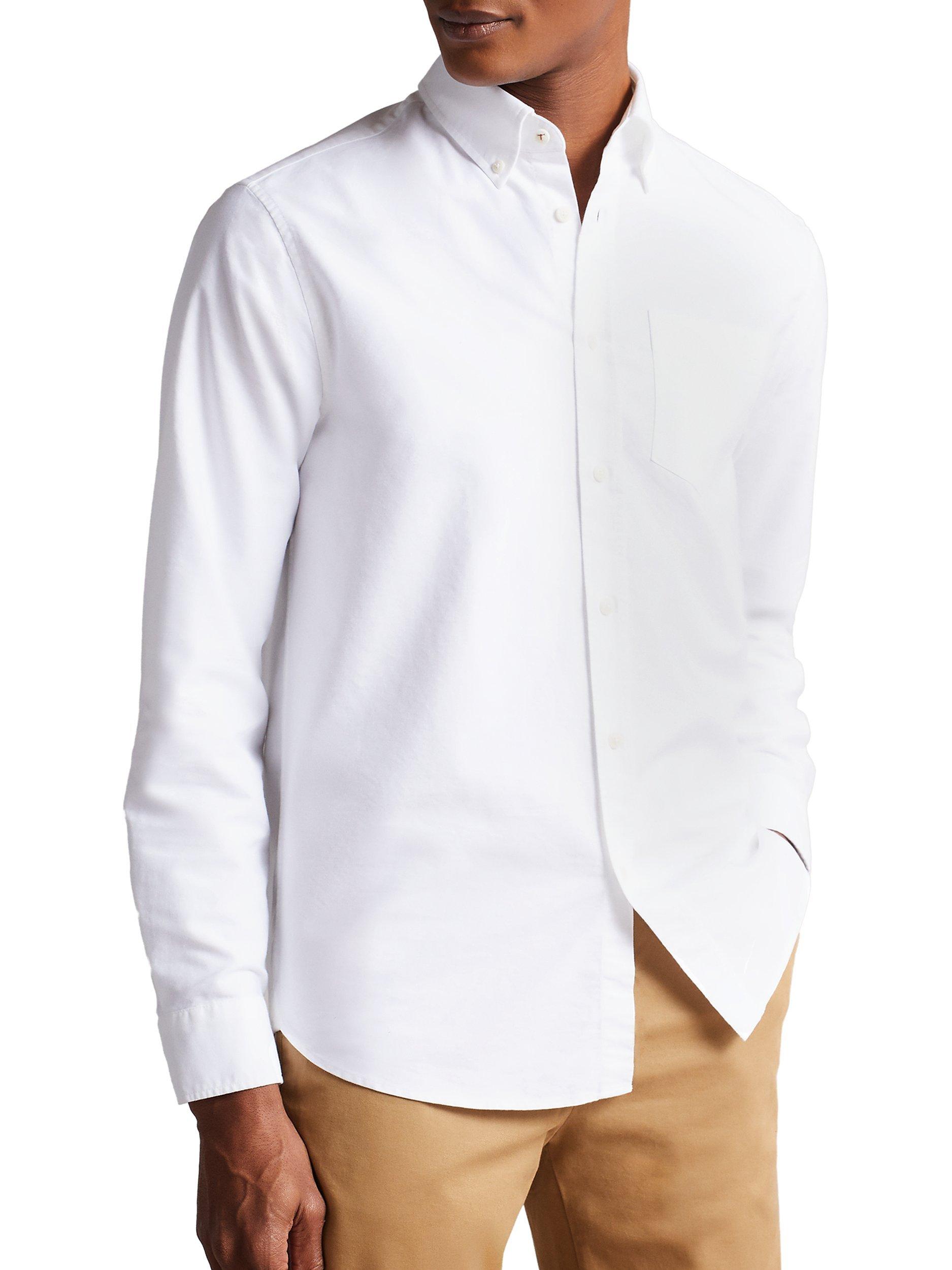 Ted Baker Paplet Cotton Oxford Shirt, White