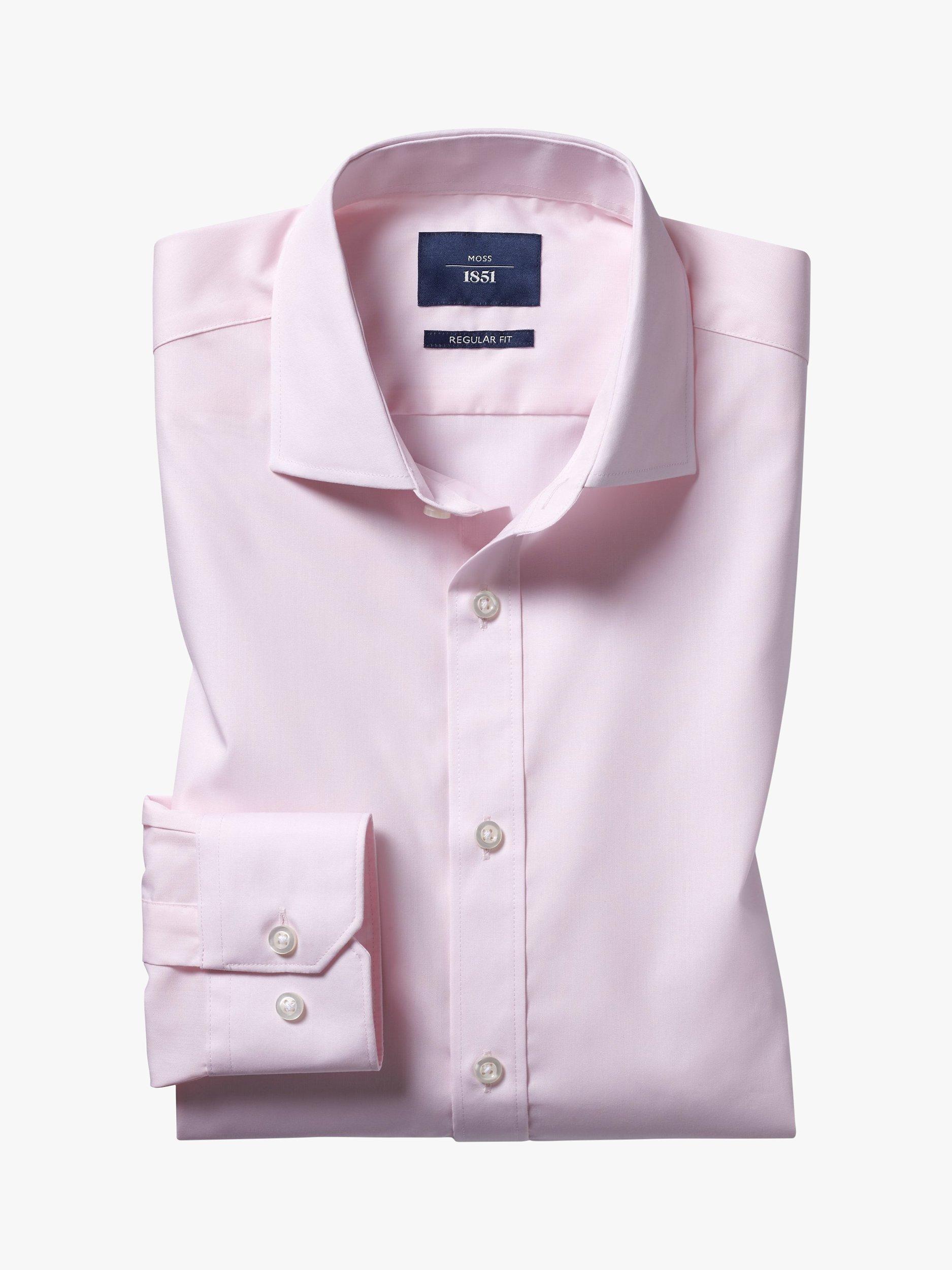 Moss Cotton Blend Poplin Shirt, Pink, 17