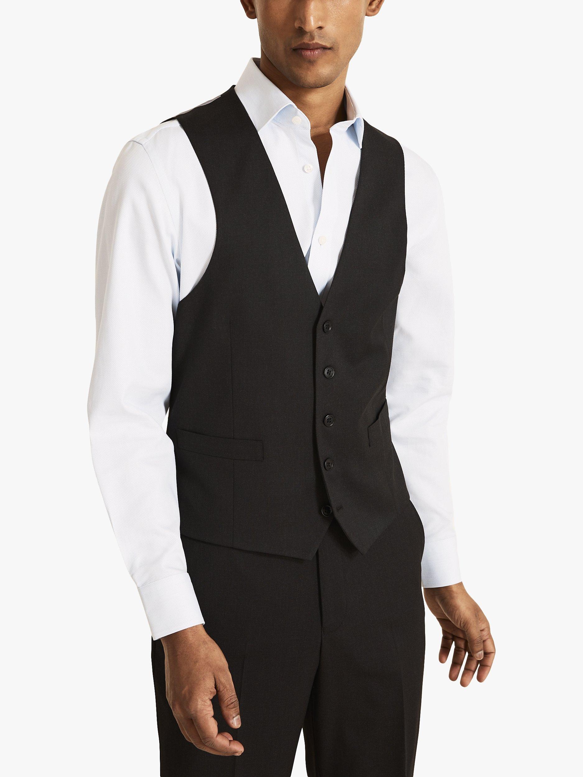 Moss 1851 Regular Fit Stretch Waistcoat, Charcoal