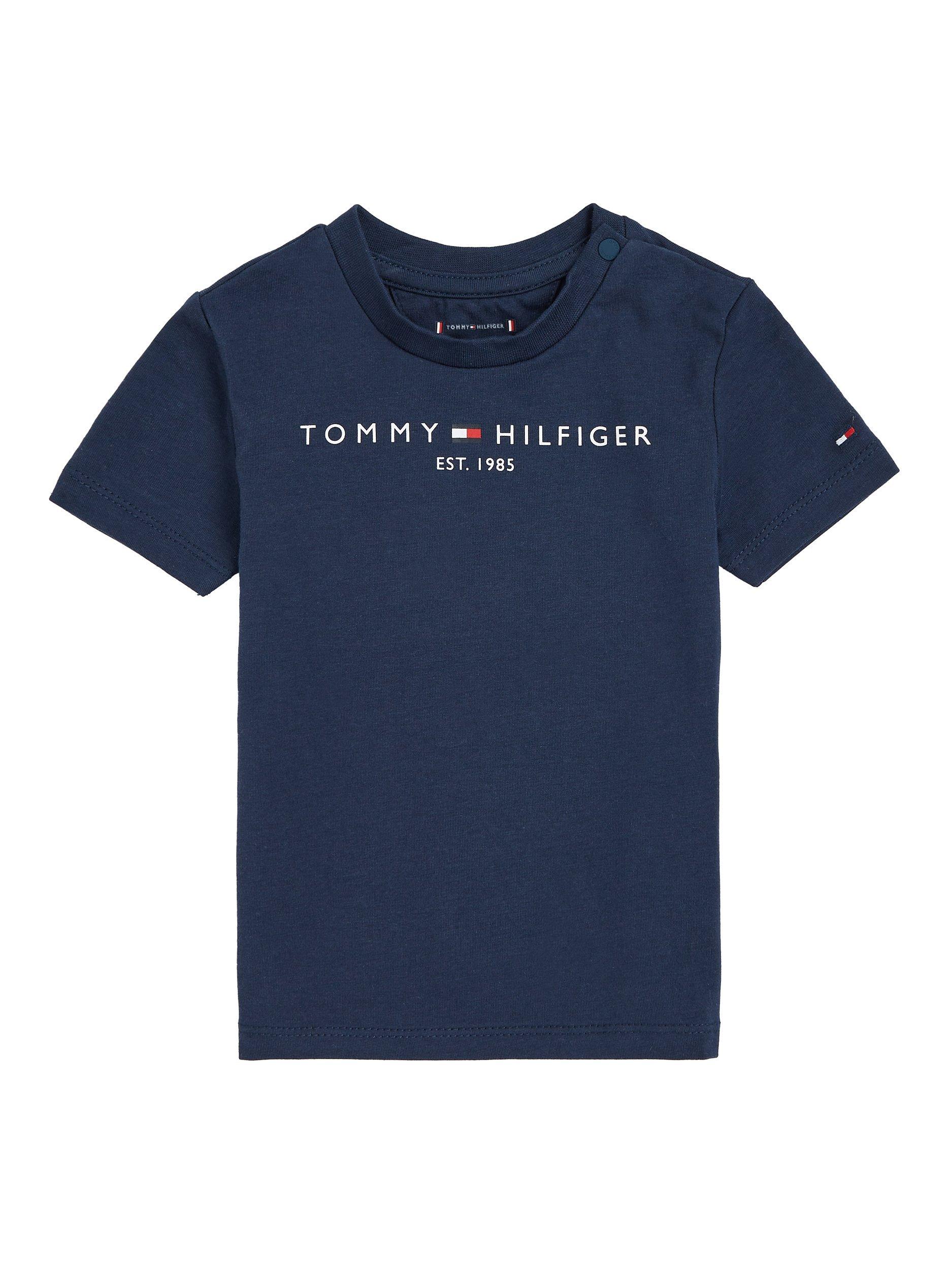Tommy Hilfiger Baby Organic Cotton Blend Essential Logo Jersey T-Shirt, Twilight Navy