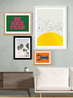 EAST END PRINTS Sisi and Seb 'Island Dreams' Framed Print - view 2, Black Frame