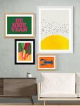 EAST END PRINTS Anek 'Chard' Framed Print, Black Frame