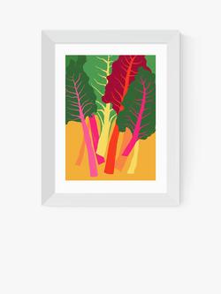 EAST END PRINTS Anek 'Chard' Framed Print, White Frame