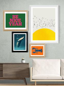 EAST END PRINTS Dieter Braun 'Humpback Whale' Framed Print - view 2, Black Frame