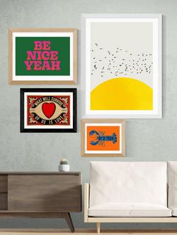 EAST END PRINTS Indieprints 'Arundel Tomb - Love' Framed Print - view 2, Black Frame