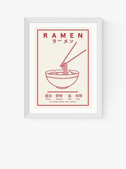 EAST END PRINTS Violet Studio 'Ramen' Framed Print, White Frame