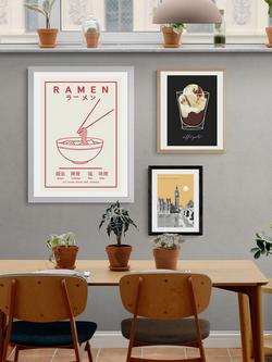 EAST END PRINTS Violet Studio 'Ramen' Framed Print - view 2, White Frame