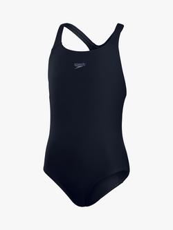 Speedo Kids' Essential Medallist Endurance+ Swimsuit, Navy, Navy