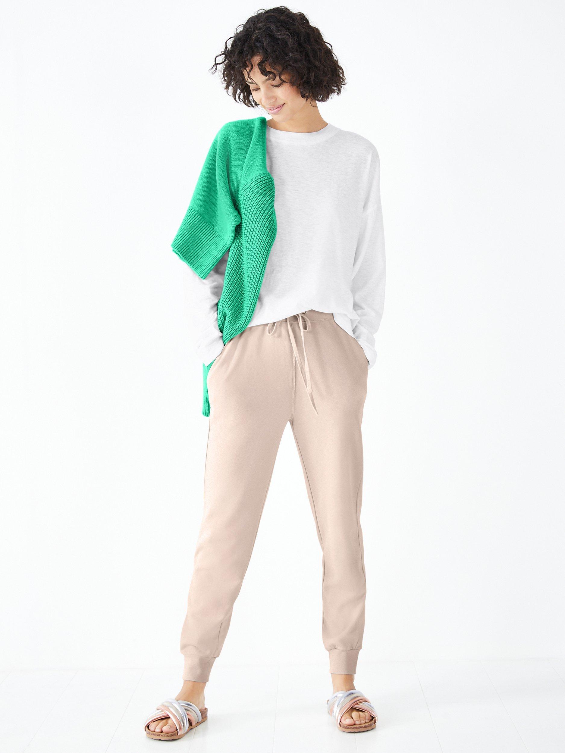 HUSH Amanda Long Sleeve Cotton Top, Brilliant White