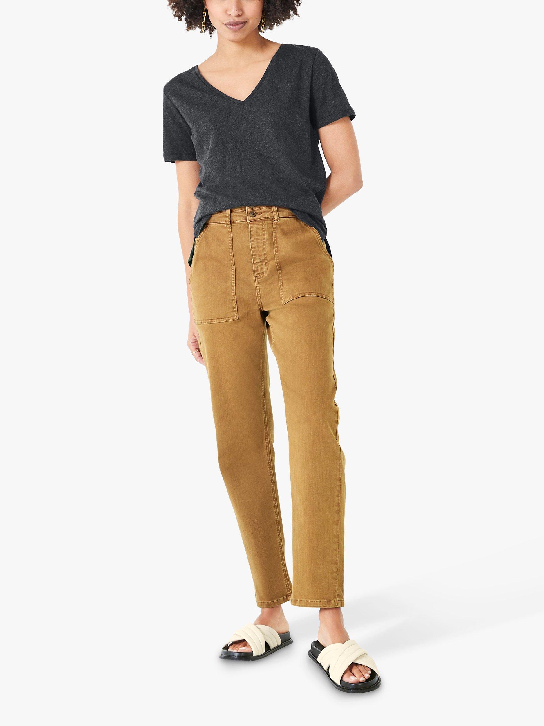 HUSH Cyrus Straight Cut Trousers, Hazelnut