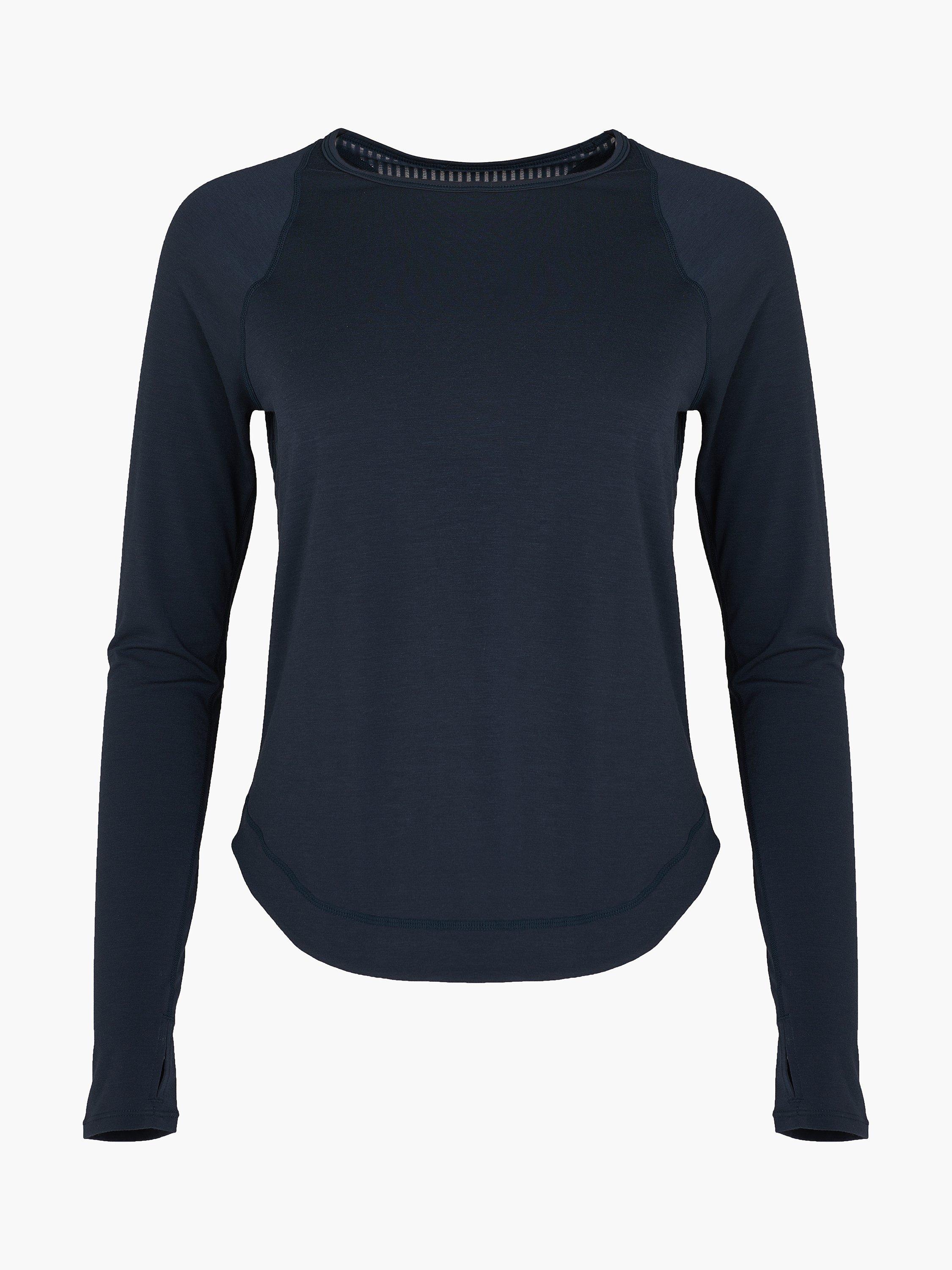 Sweaty Betty Breathe Easy Long Sleeve Top, Navy, XXS
