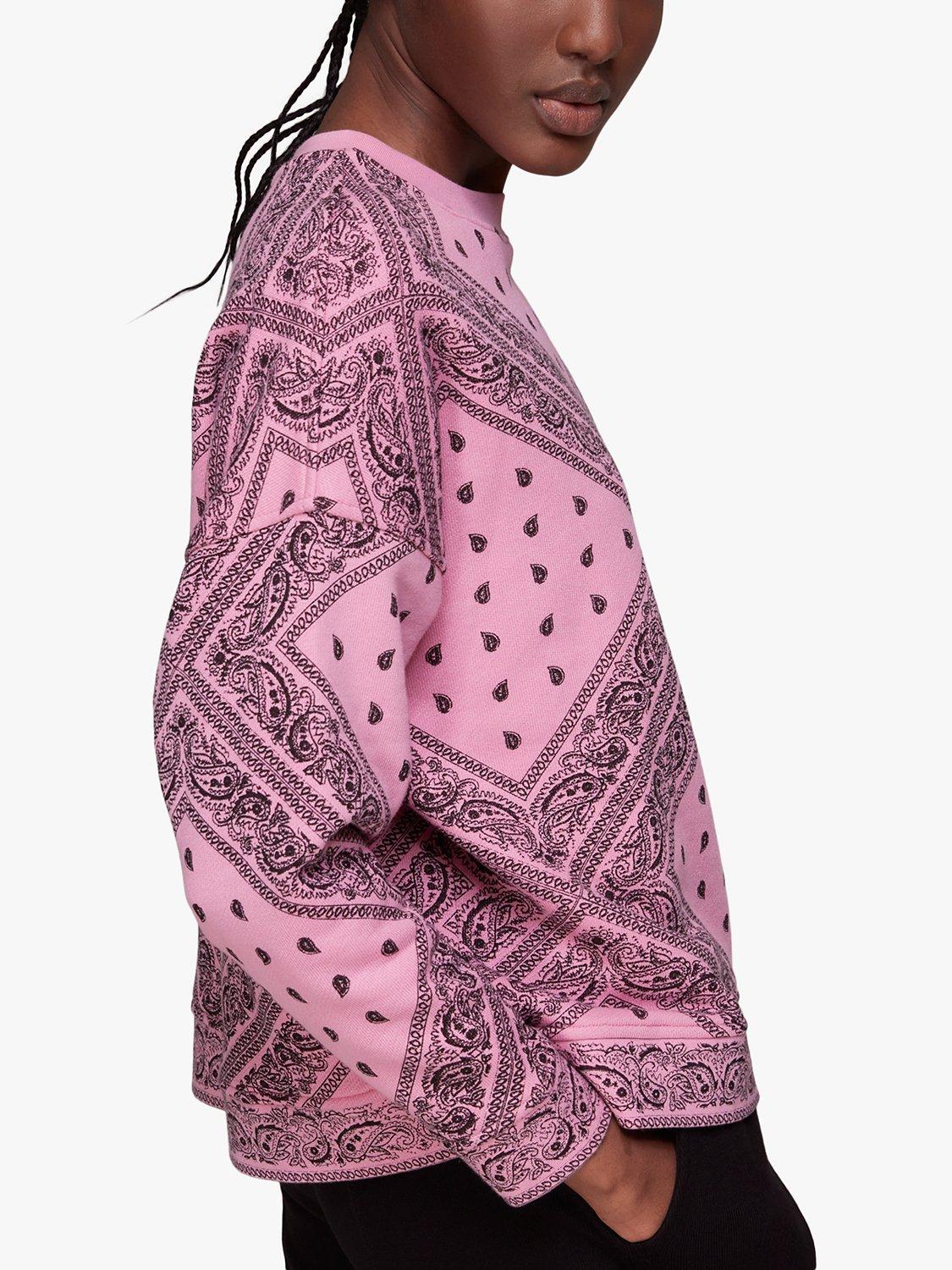 Whistles Bandana Print Sweatshirt, Pink
